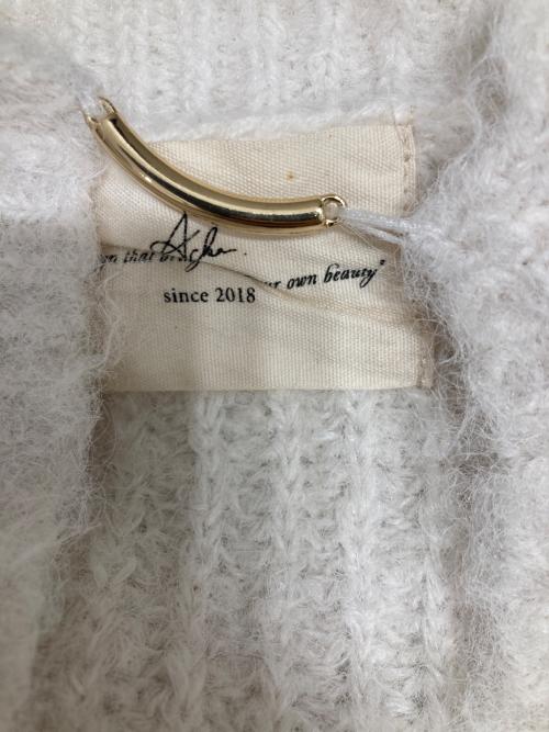 acka（エーシーケーエー）acka (エーシーケーエー) モヘアニット/ mohair flare knit ホワイト サイズ:Fの古着・服飾アイテム
