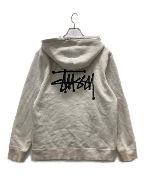 stussy（ステューシー）stussy (ステューシー) ジップパーカー ホワイト サイズ:Sの古着・服飾アイテム