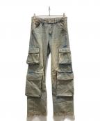 ZARAザラ）の古着「カーゴデニムパンツ」｜インディゴ