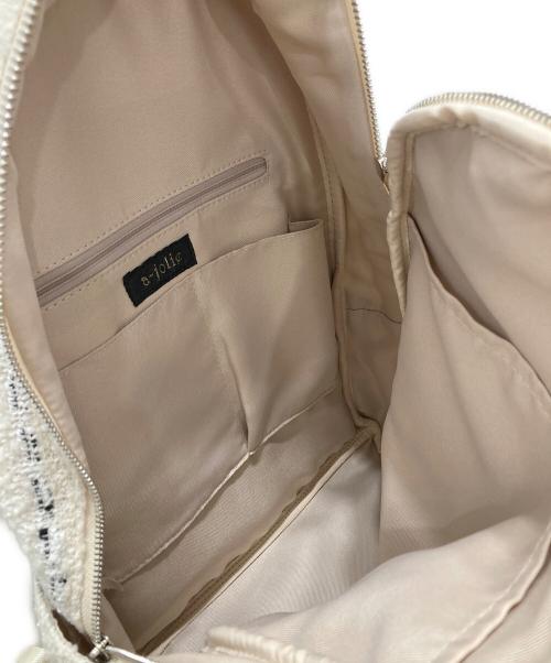 a-jolie（アジョリー）a-jolie (アジョリー) ツイードデイパック ベージュの古着・服飾アイテム