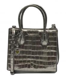 MICHAEL KORS（マイケル・コース）の古着「型押し2WAYバッグ」｜シルバー