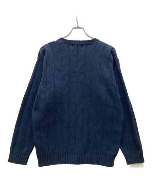 Eddie Bauer（エディーバウアー）Eddie Bauer (エディーバウアー) 90sVネックニット ネイビー サイズ:Sの古着・服飾アイテム