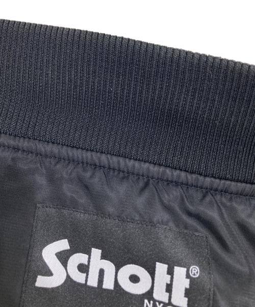 Schott（ショット）Schott (ショット) ナイロン バーシティ ジャケッ ブラック サイズ:2XLの古着・服飾アイテム