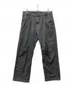 Schottショット）の古着「デニムベルテッドパンツ」｜グレー