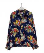 Duke Kahanamokuデュークカハナモク）の古着「長袖アロハシャツ」｜ネイビー