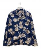 Duke Kahanamokuデュークカハナモク）の古着「長袖アロハシャツ」｜ネイビー
