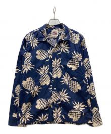 Duke Kahanamoku（デュークカハナモク）の古着「長袖アロハシャツ」｜ネイビー