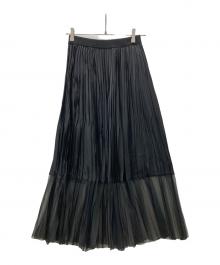 VERMEIL par iena（ヴェルメイユ パー イエナ）の古着「プリーツスカート」｜ブラック