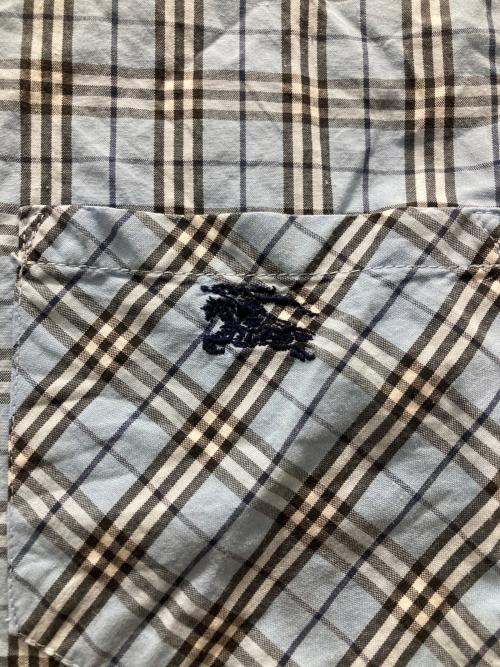 BURBERRY BLUE LABEL（バーバリー ブルー レーベル）BURBERRY BLUE LABEL (バーバリー ブルー レーベル) 半袖シャツ スカイブルー サイズ:38の古着・服飾アイテム