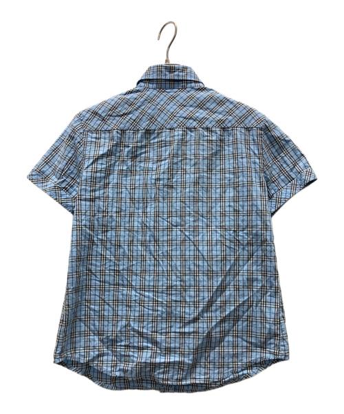 BURBERRY BLUE LABEL（バーバリー ブルー レーベル）BURBERRY BLUE LABEL (バーバリー ブルー レーベル) 半袖シャツ スカイブルー サイズ:38の古着・服飾アイテム