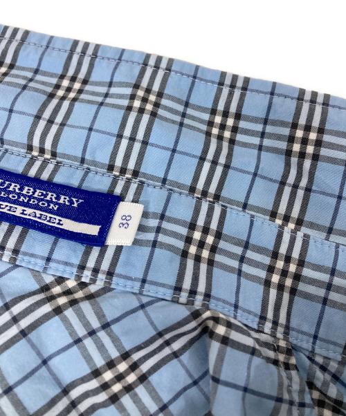 BURBERRY BLUE LABEL（バーバリー ブルー レーベル）BURBERRY BLUE LABEL (バーバリー ブルー レーベル) 半袖シャツ スカイブルー サイズ:38の古着・服飾アイテム