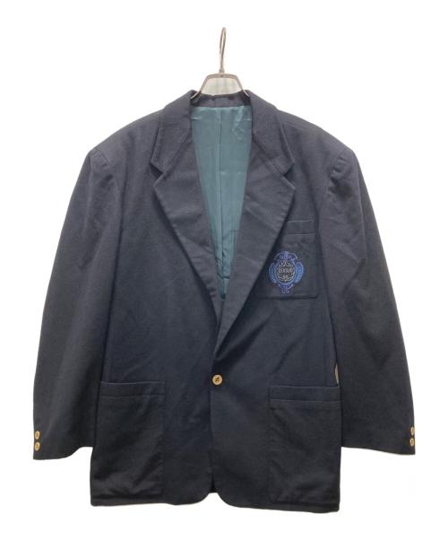 VERSUS VERSACE（ヴェルサス ヴェルサーチェ）VERSUS VERSACE (ヴェルサス ヴェルサーチェ) ロゴワッペン テーラードジャケット ネイビー サイズ:４８の古着・服飾アイテム