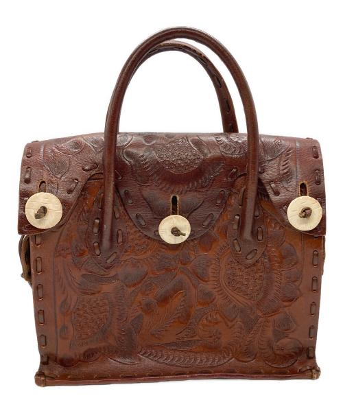 Carving Tribes（カービングトライブス）Carving Tribes (カービングトライブス) ハンドバッグ ブラウンの古着・服飾アイテム