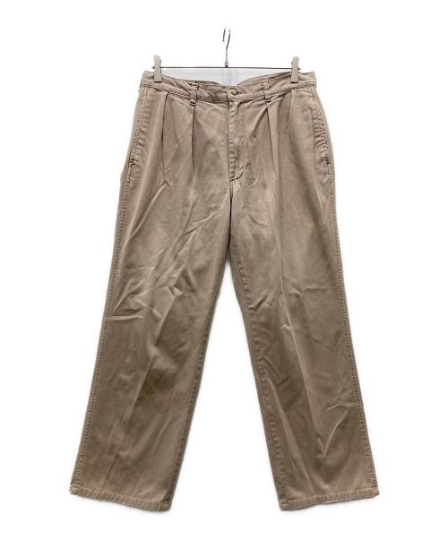 POLO RALPH LAUREN（ポロ・ラルフローレン）POLO RALPH LAUREN (ポロ・ラルフローレン) USA製2タックチノパン ブラウン サイズ:34の古着・服飾アイテム