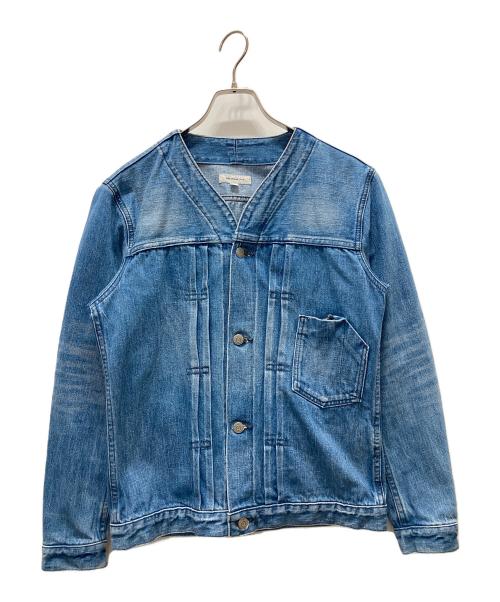 ordinary fits（オーディナリーフィッツ）Ordinary fits (オーディナリーフィッツ) ノーカラーデニムジャケット ブルー サイズ:1の古着・服飾アイテム