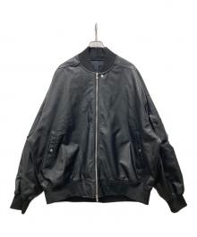 MB Ch.（MB Ch.）の古着「ハイエンドオーバーサイズレザーMA-1」｜ブラック