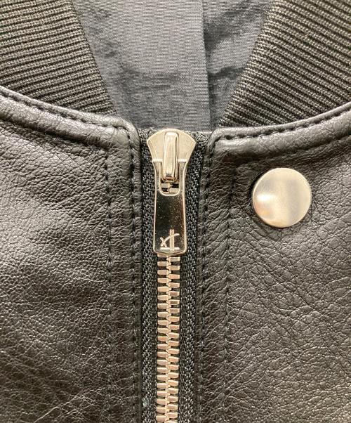 MB Ch.（MB Ch.）MB Ch. (MB Ch.) ハイエンドオーバーサイズレザーMA-1 ブラック サイズ:FREEの古着・服飾アイテム