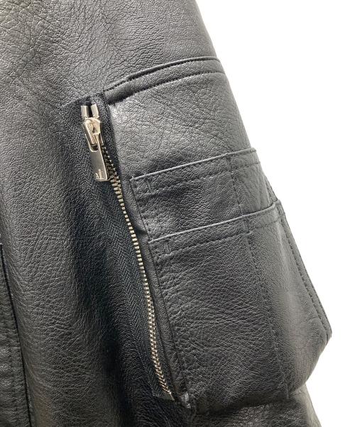 MB Ch.（MB Ch.）MB Ch. (MB Ch.) ハイエンドオーバーサイズレザーMA-1 ブラック サイズ:FREEの古着・服飾アイテム