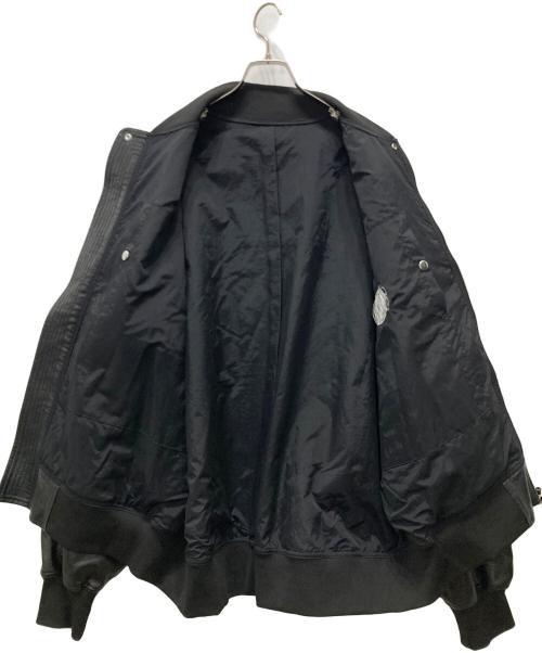 MB Ch.（MB Ch.）MB Ch. (MB Ch.) ハイエンドオーバーサイズレザーMA-1 ブラック サイズ:FREEの古着・服飾アイテム