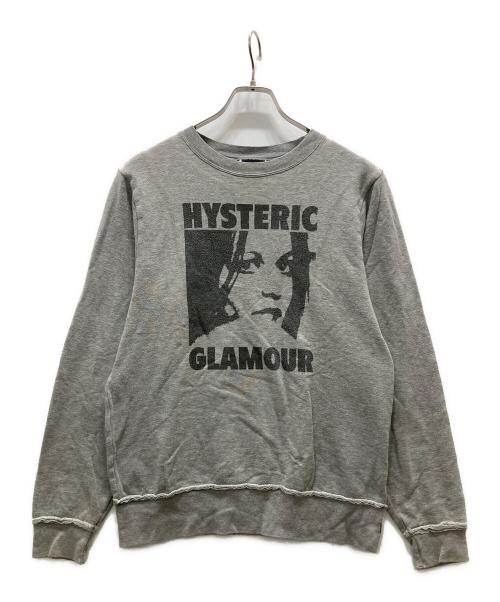 Hysteric Glamour（ヒステリックグラマー）Hysteric Glamour (ヒステリックグラマー) プリントスウェット グレー サイズ:Mの古着・服飾アイテム
