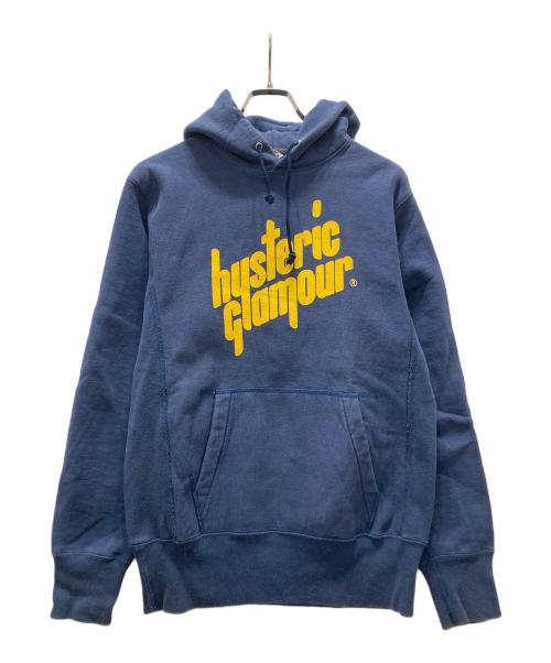 Hysteric Glamour（ヒステリックグラマー）Hysteric Glamour (ヒステリックグラマー) ロゴプルオーバーパーカー ネイビー サイズ:Sの古着・服飾アイテム