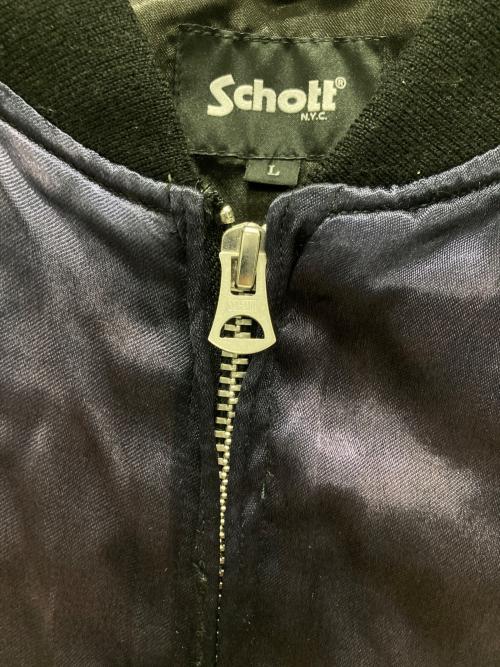 Schott（ショット）Schott (ショット) SCHOTT AGING SUKA JACKET ネイビー サイズ:Lの古着・服飾アイテム