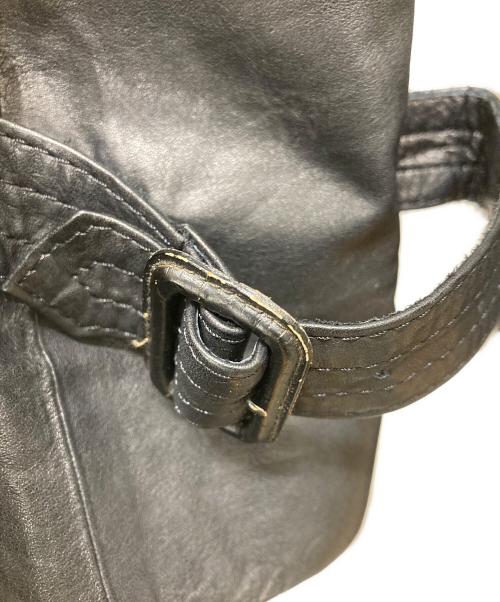 Mr.VAN（ミスターヴァン）Mr.VAN (ミスターヴァン) レザーロングコート ブラック サイズ:Mの古着・服飾アイテム