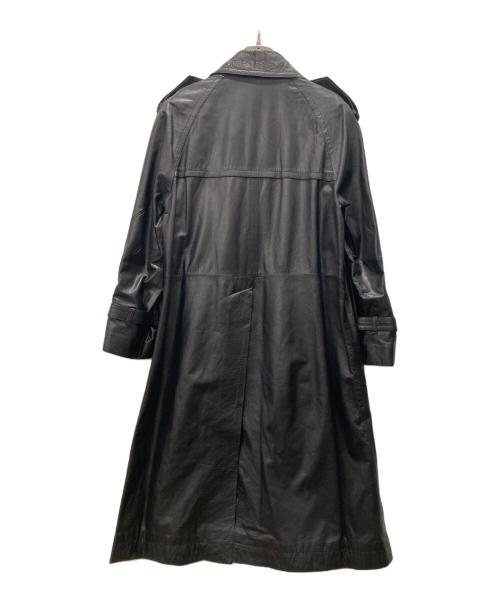 Mr.VAN（ミスターヴァン）Mr.VAN (ミスターヴァン) レザーロングコート ブラック サイズ:Mの古着・服飾アイテム
