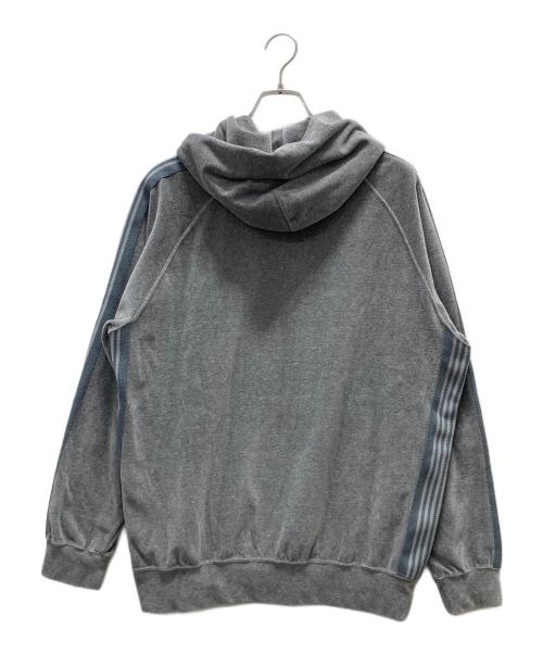 Needles（ニードルズ）Needles (ニードルズ) サイドライン ベロアパーカー グレー サイズ:Lの古着・服飾アイテム