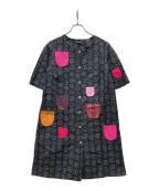 marimekkoマリメッコ）の古着「ブラウスワンピース」｜ブラック