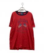 POLO RALPH LAURENポロ・ラルフローレン）の古着「ロゴプリントTシャツ」｜レッド