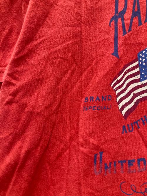POLO RALPH LAUREN（ポロ・ラルフローレン）POLO RALPH LAUREN (ポロ・ラルフローレン) ロゴプリントTシャツ レッド サイズ:Lの古着・服飾アイテム