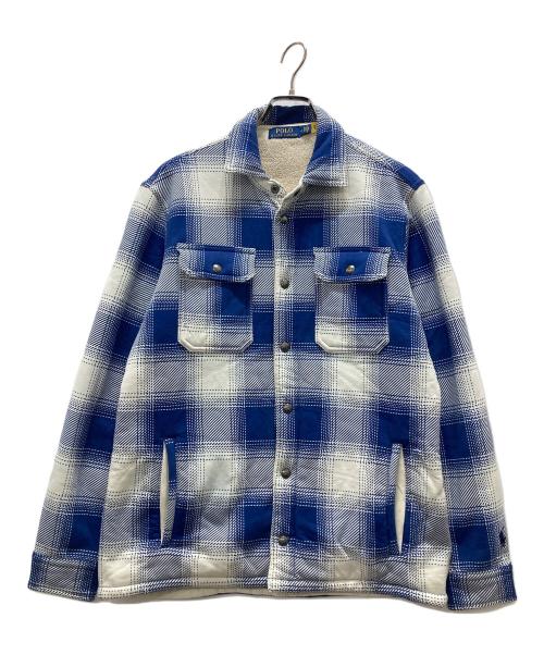 POLO RALPH LAUREN（ポロ・ラルフローレン）POLO RALPH LAUREN (ポロ・ラルフローレン) 裏ボアシャツジャケット ブルー サイズ:Mの古着・服飾アイテム