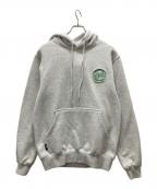 MOBBモブ）の古着「裏起毛ロゴパーカー」｜グレー