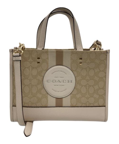 COACH（コーチ）COACH (コーチ) 2WAYバッグ/デンプシー キャリーオール シグネチャー ベージュの古着・服飾アイテム