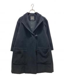 SANYO（サンヨー）の古着「アンゴラコート」｜ブラック