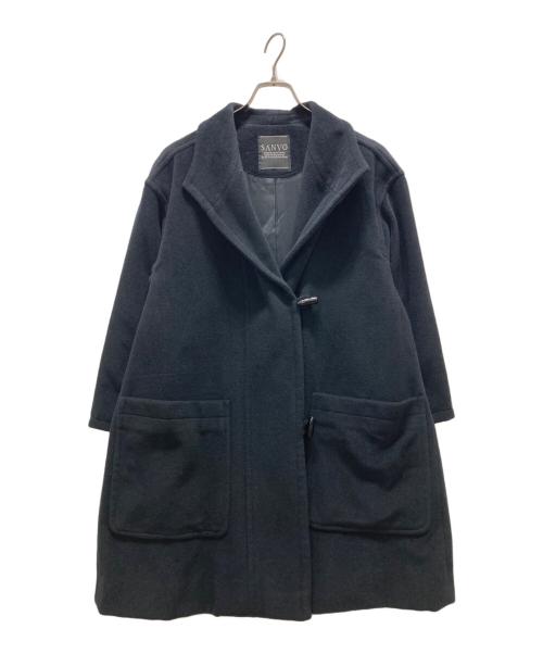 SANYO（サンヨー）SANYO (サンヨー) アンゴラコート ブラック サイズ:7ARの古着・服飾アイテム
