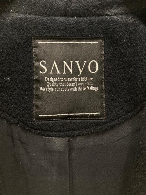SANYO（サンヨー）SANYO (サンヨー) アンゴラコート ブラック サイズ:7ARの古着・服飾アイテム