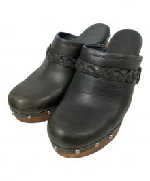 UGG（アグ）の古着「レザーサボサンダル」｜ブラック