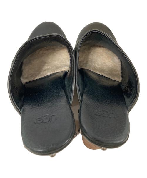 UGG（アグ）UGG (アグ) レザーサボサンダル ブラック サイズ:24の古着・服飾アイテム