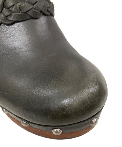 UGG（アグ）UGG (アグ) レザーサボサンダル ブラック サイズ:24の古着・服飾アイテム