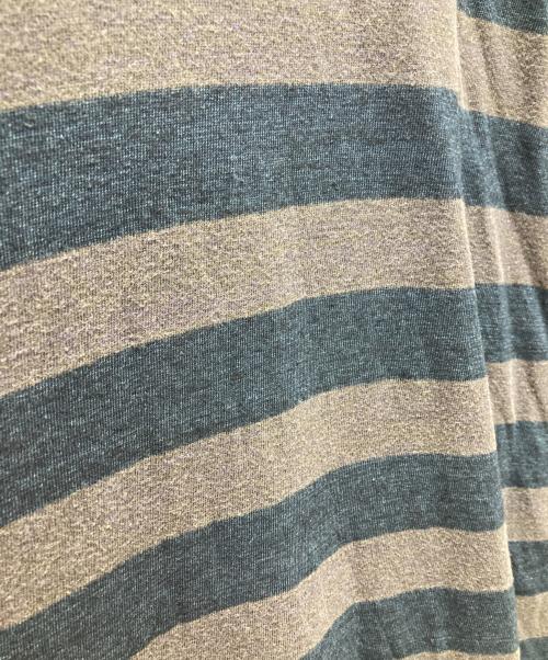 45R（フォーティファイブ・アール）45R (フォーティファイブ・アール) ボーダーカットソーワンピース ネイビー サイズ:2の古着・服飾アイテム