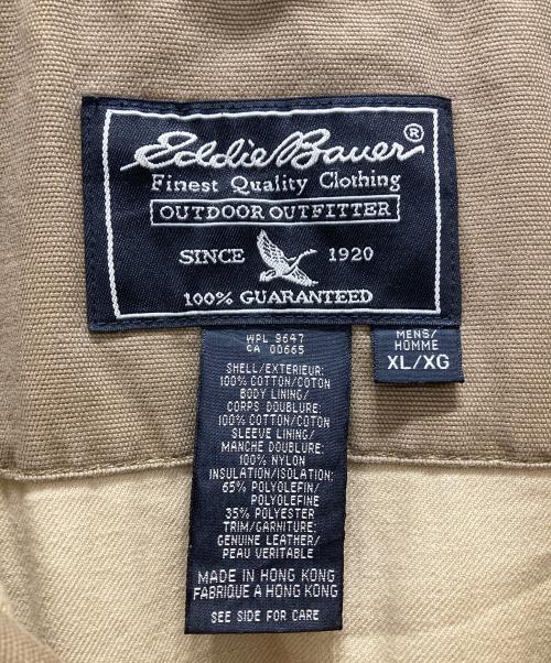 Eddie Bauer（エディーバウアー）Eddie Bauer (エディーバウアー) レザー襟ハンティングジャケット ベージュ サイズ:XLの古着・服飾アイテム