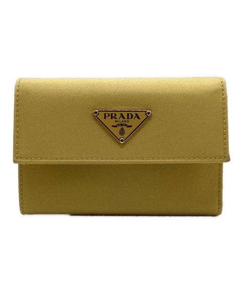 PRADA（プラダ）PRADA (プラダ) 3つ折り財布 イエローの古着・服飾アイテム