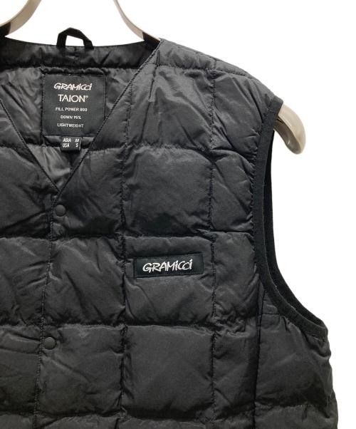 TAION（タイオン）TAION (タイオン) GRAMICCI (グラミチ) ダウンベスト ブラック サイズ:Mの古着・服飾アイテム