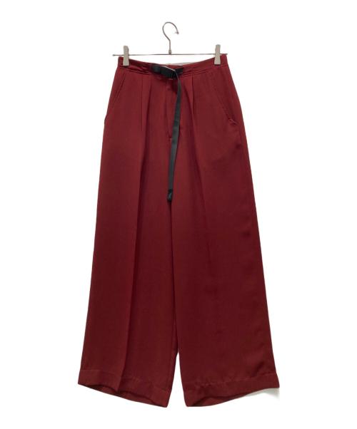 GRAMICCI（グラミチ）GRAMICCI (グラミチ) ワイドタックパンツ ボルドー サイズ:Mの古着・服飾アイテム