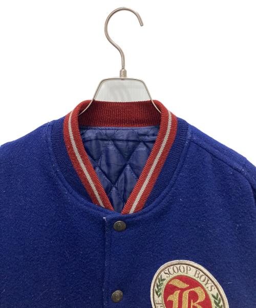 SCOOP BOYS（スクープボーイズ）SCOOP BOYS (スクープボーイズ) レザー袖スタジャン ブルー サイズ:FREEの古着・服飾アイテム