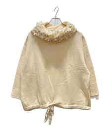 BEARDSLEY（ビアズリー）の古着「ゆらゆら刺繍ニット」｜ベージュ