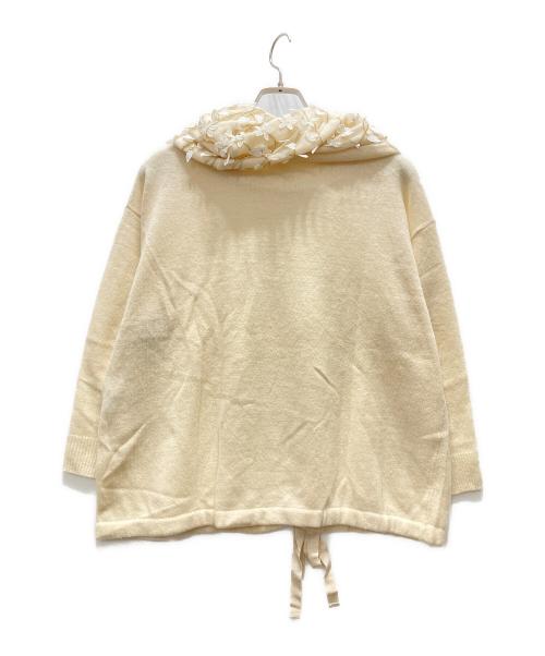 BEARDSLEY（ビアズリー）BEARDSLEY (ビアズリー) ゆらゆら刺繍ニット ベージュ サイズ:Fの古着・服飾アイテム