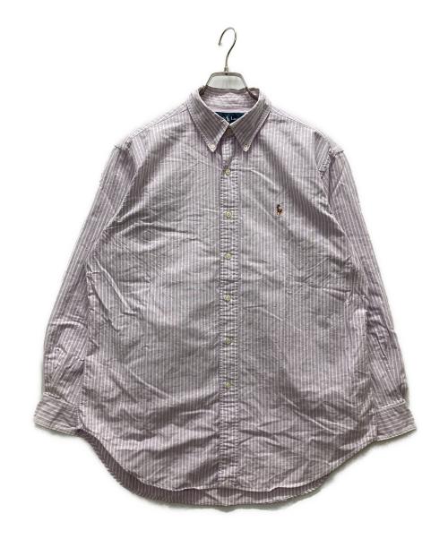 POLO RALPH LAUREN（ポロ・ラルフローレン）POLO RALPH LAUREN (ポロ・ラルフローレン) ストライプBDシャツ パープル サイズ:16の古着・服飾アイテム